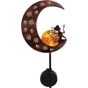 Yard Art Decorations Outdoor Moon Backyard Decor,39Inch Angel Garden Gifts Decor